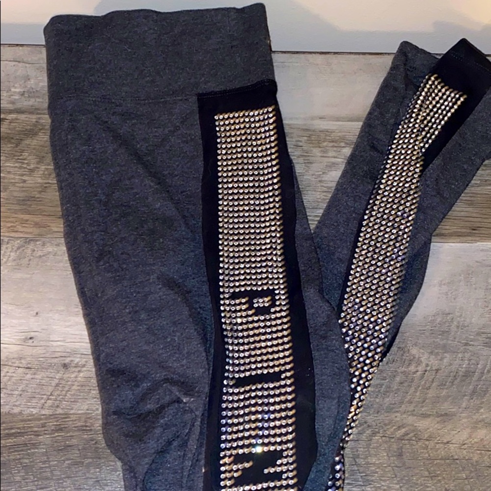 PINK VICTORIAS SECRET BLING LEGGINGS